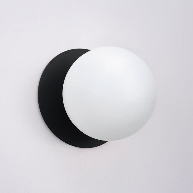 Odessa Large LED Wall Light 8.5W 4000K Frosted Opal & Matt Black - LM002WL061