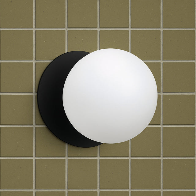 Odessa Large LED Wall Light 8.5W 4000K Frosted Opal & Matt Black - LM002WL061