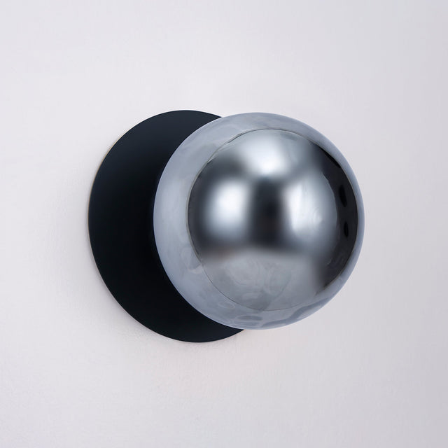 Odessa Large Molten Ripple LED Wall Light 8.5W 4000K Smoky & Matt Black - LM002WL063