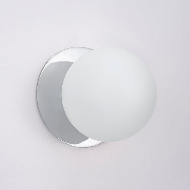 Odessa Large LED Wall Light 8.5W 4000K Frosted Opal & Chrome - LM002WL069