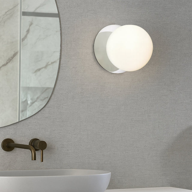Odessa Large LED Wall Light 8.5W 4000K Frosted Opal & Chrome - LM002WL069