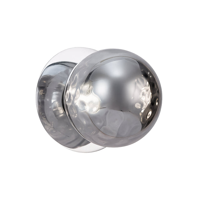 Odessa Large Molten Ripple LED Wall Light 8.5W 4000K Smoky & Chrome - LM002WL071