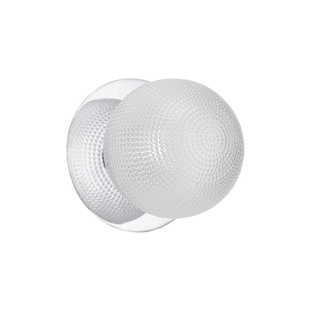 Odessa Small Diamond Cut LED Wall Light 8.5W 4000K Clear & Chrome - LM002WL052