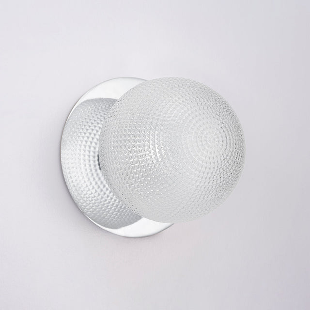 Odessa Large Diamond Cut LED Wall Light 8.5W 4000K Clear & Chrome - LM002WL072