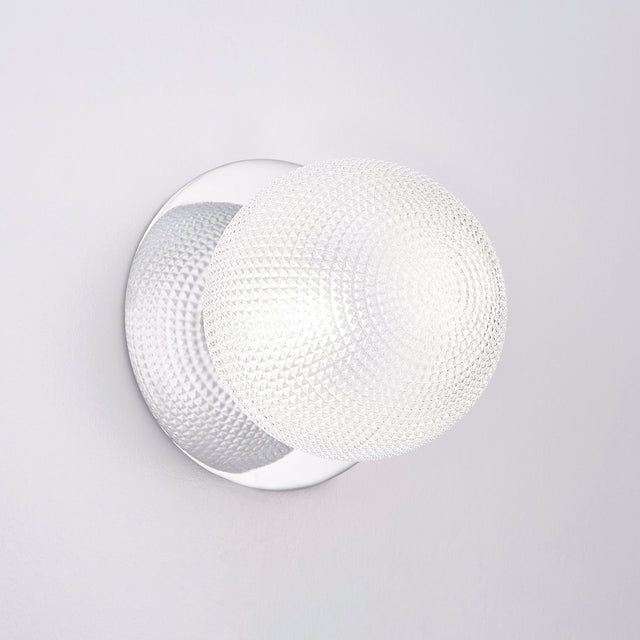 Odessa Large Diamond Cut LED Wall Light 8.5W 4000K Clear & Chrome - LM002WL072