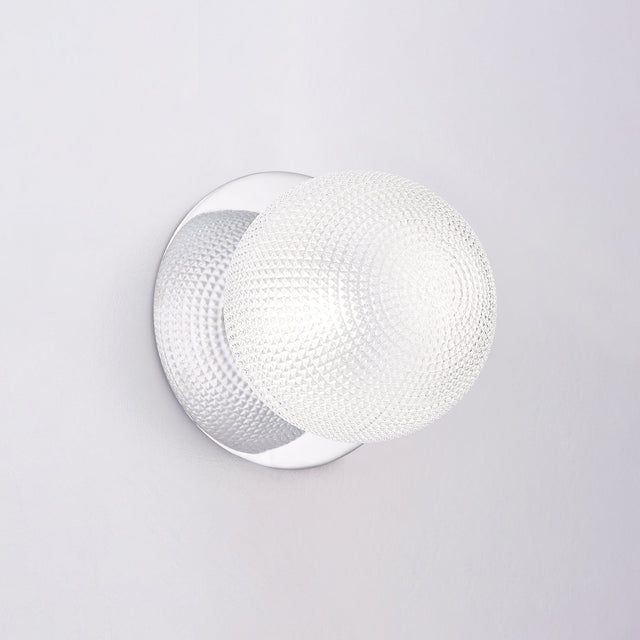 Odessa Small Diamond Cut LED Wall Light 8.5W 4000K Clear & Chrome - LM002WL052