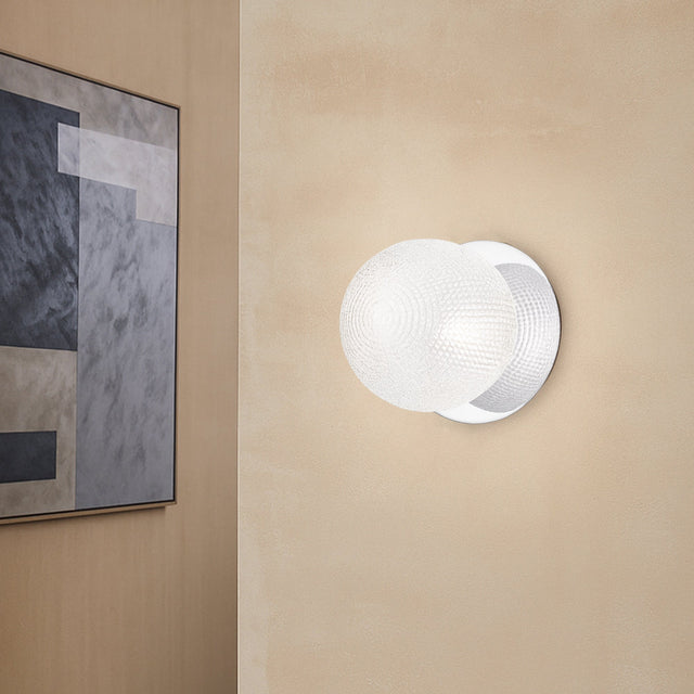 Odessa Large Diamond Cut LED Wall Light 8.5W 4000K Clear & Chrome - LM002WL072