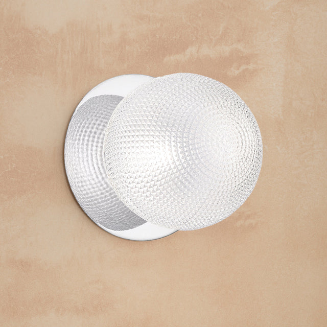 Odessa Large Diamond Cut LED Wall Light 8.5W 4000K Clear & Chrome - LM002WL072