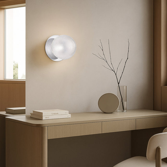Odessa Large Diamond Cut LED Wall Light 8.5W 4000K Clear & Chrome - LM002WL072