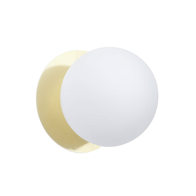 Odessa Large LED Wall Light 8.5W 4000K Frosted Opal & Gold - LM002WL077