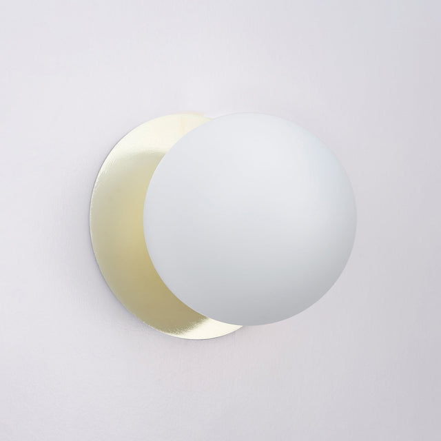 Odessa Large LED Wall Light 8.5W 4000K Frosted Opal & Gold - LM002WL077