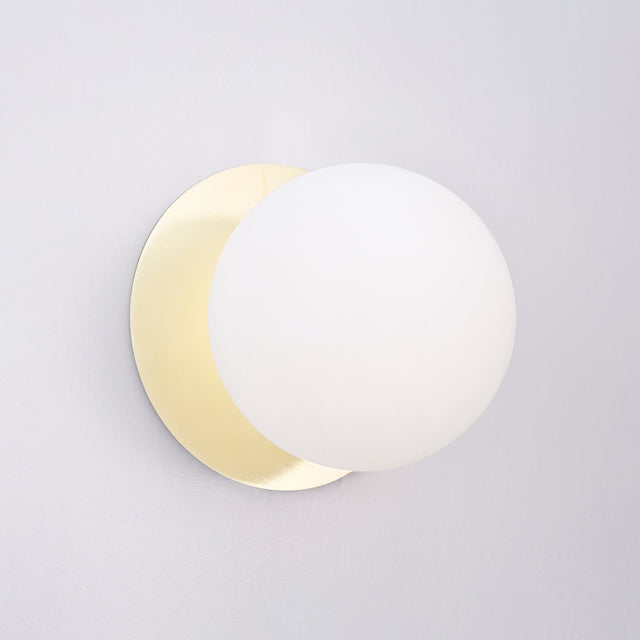 Odessa Large LED Wall Light 8.5W 4000K Frosted Opal & Gold - LM002WL077