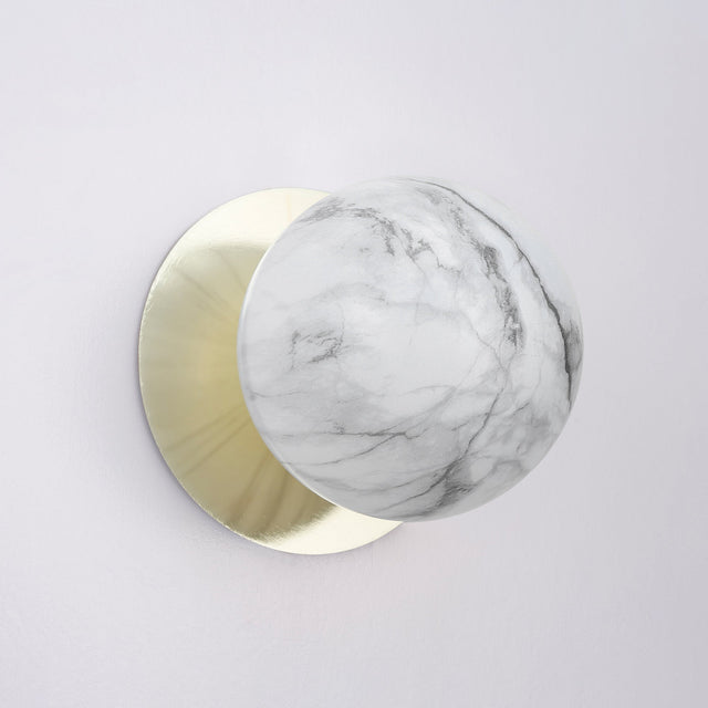 Odessa Large LED Wall Light 8.5W 4000K Marble Opal & Gold - LM002WL078