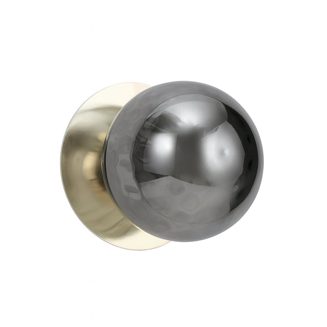 Odessa Large Molten Ripple LED Wall Light 8.5W 4000K Smoky & Gold - LM002WL079