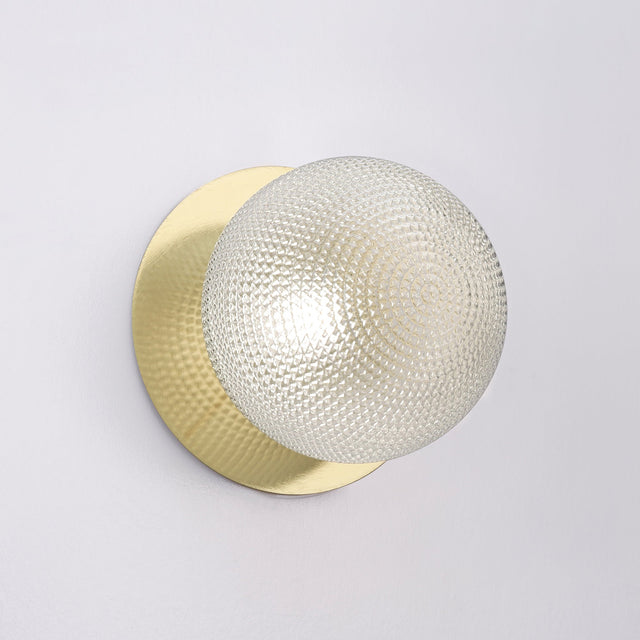Odessa Large Diamond Cut LED Wall Light 8.5W 4000K Clear & Gold - LM002WL080