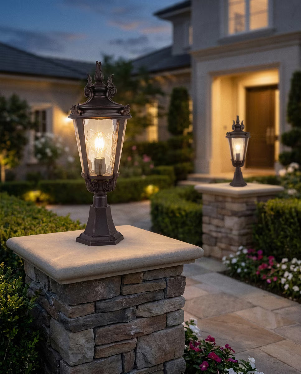 Albany Medium Pillar Mount Antique Bronze IP44 - 1000028