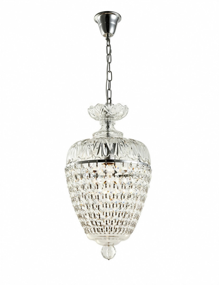 Chopin 1 Light Crystal Basket Chrome - 1000110