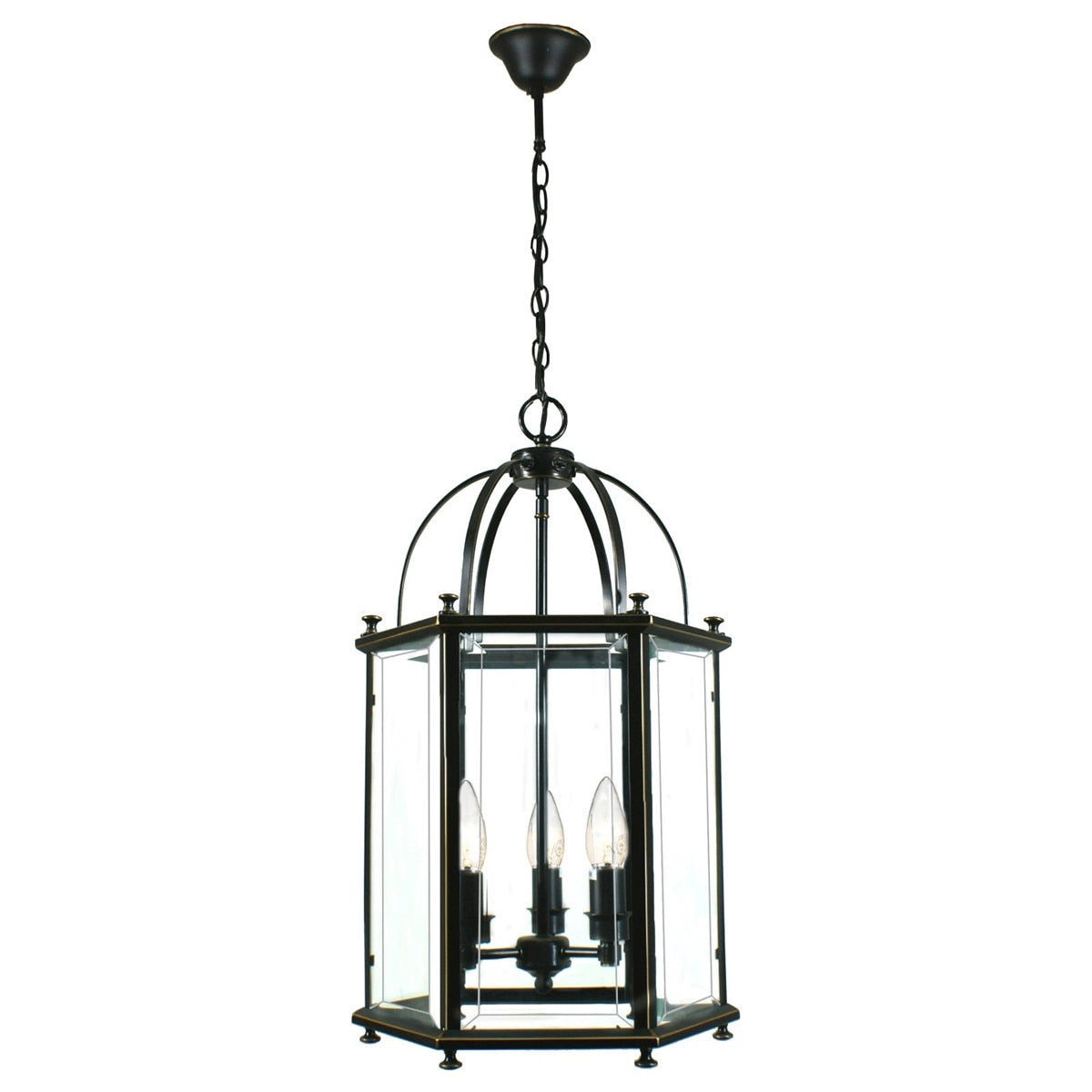 Country Medium 3 Light Lantern Bronze - 1000122