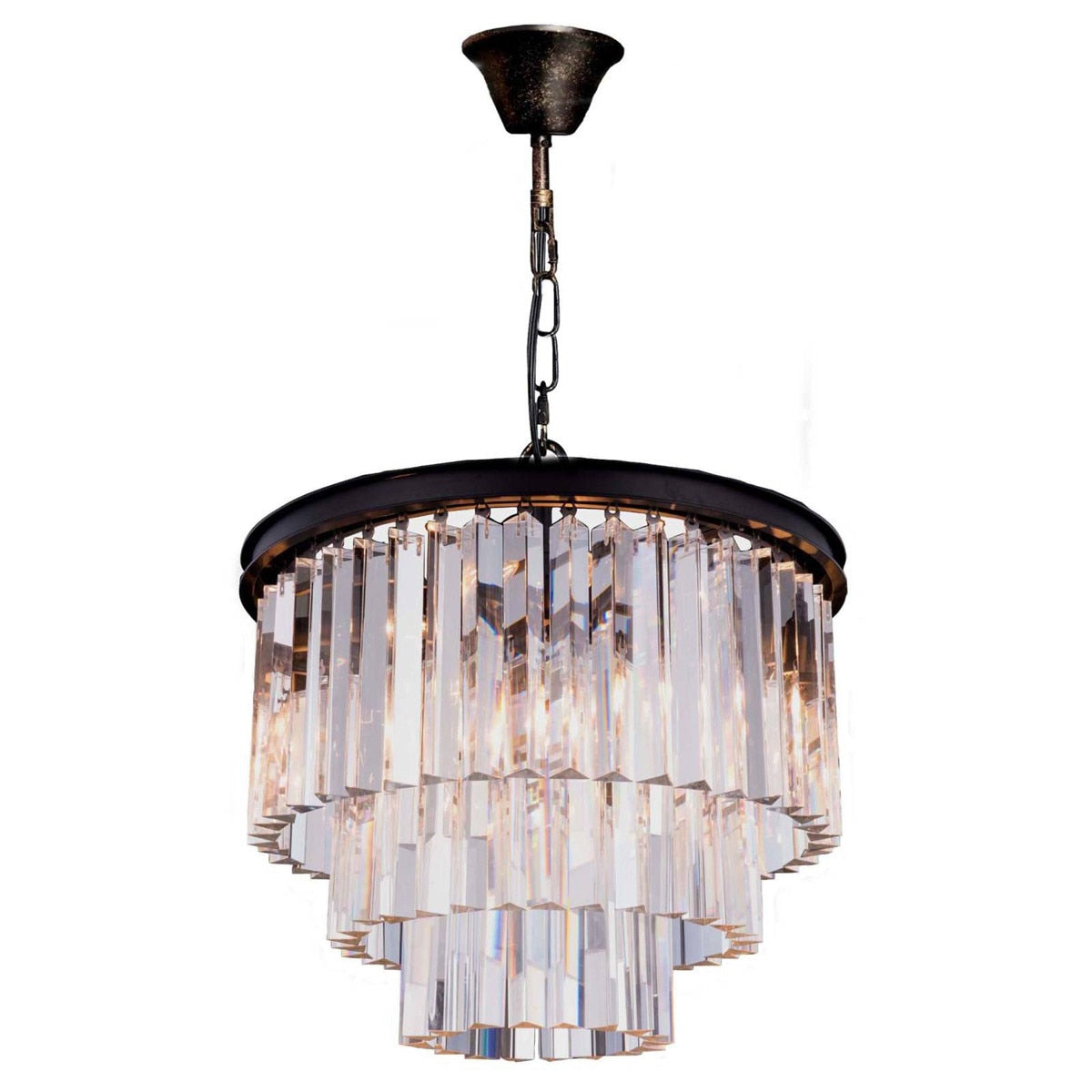 Odeon Medium 3 Light Crystal Pendant Bronze - 1000136