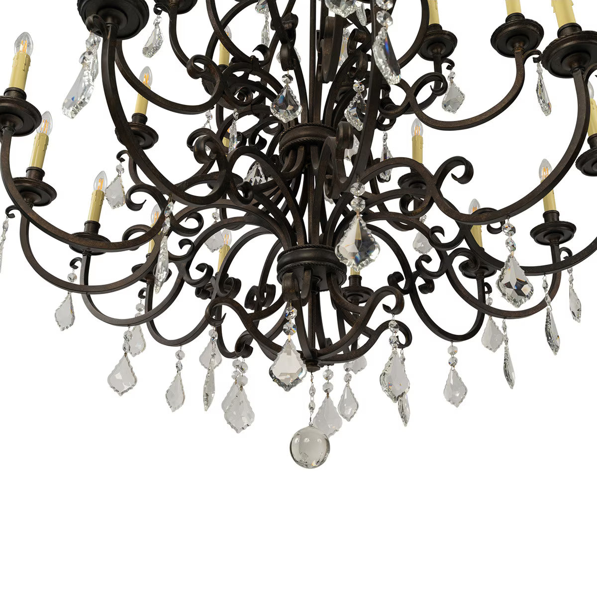 Louis 15th 24 Light Crystal Chandelier Bronze - 1000292