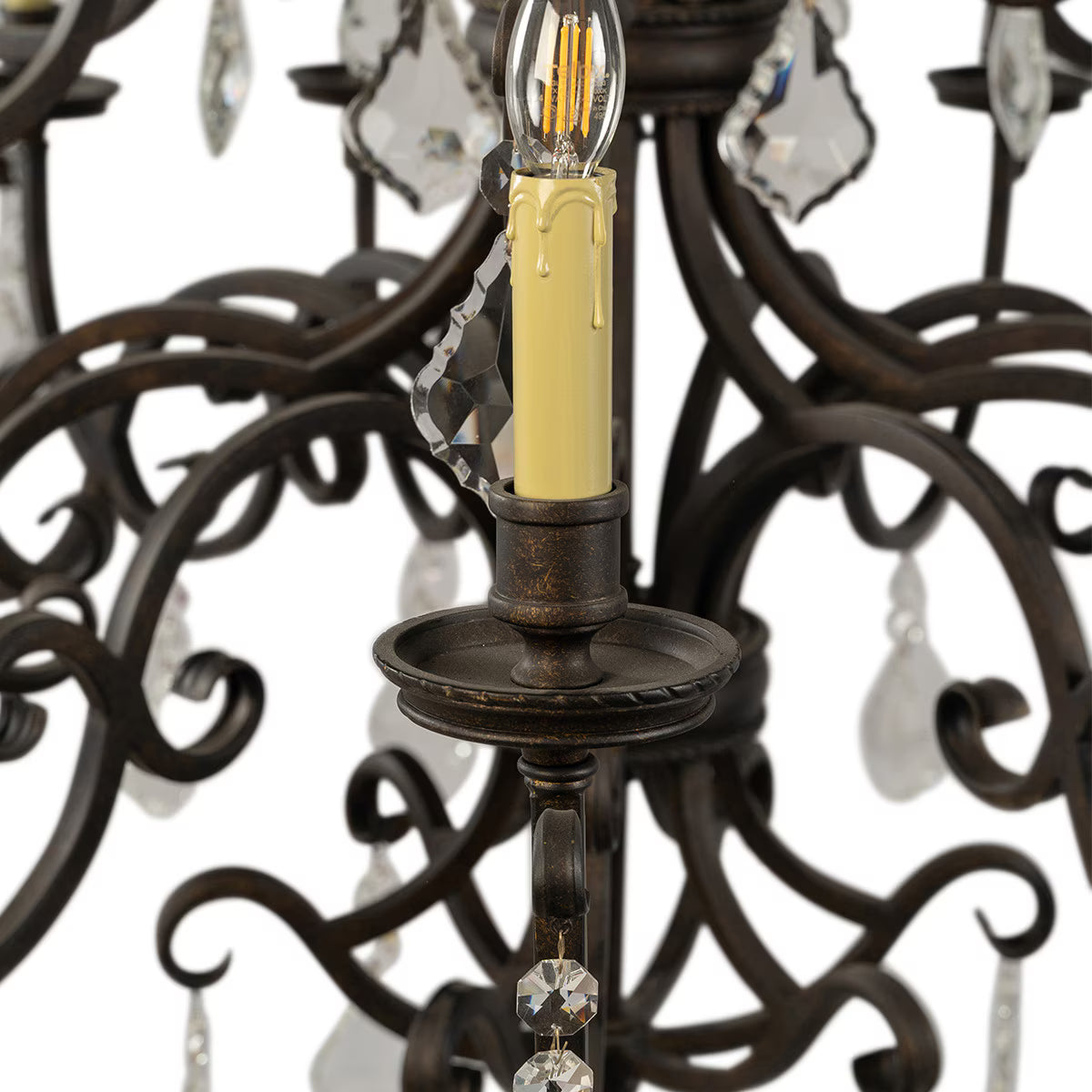 Louis 15th 24 Light Crystal Chandelier Bronze - 1000292