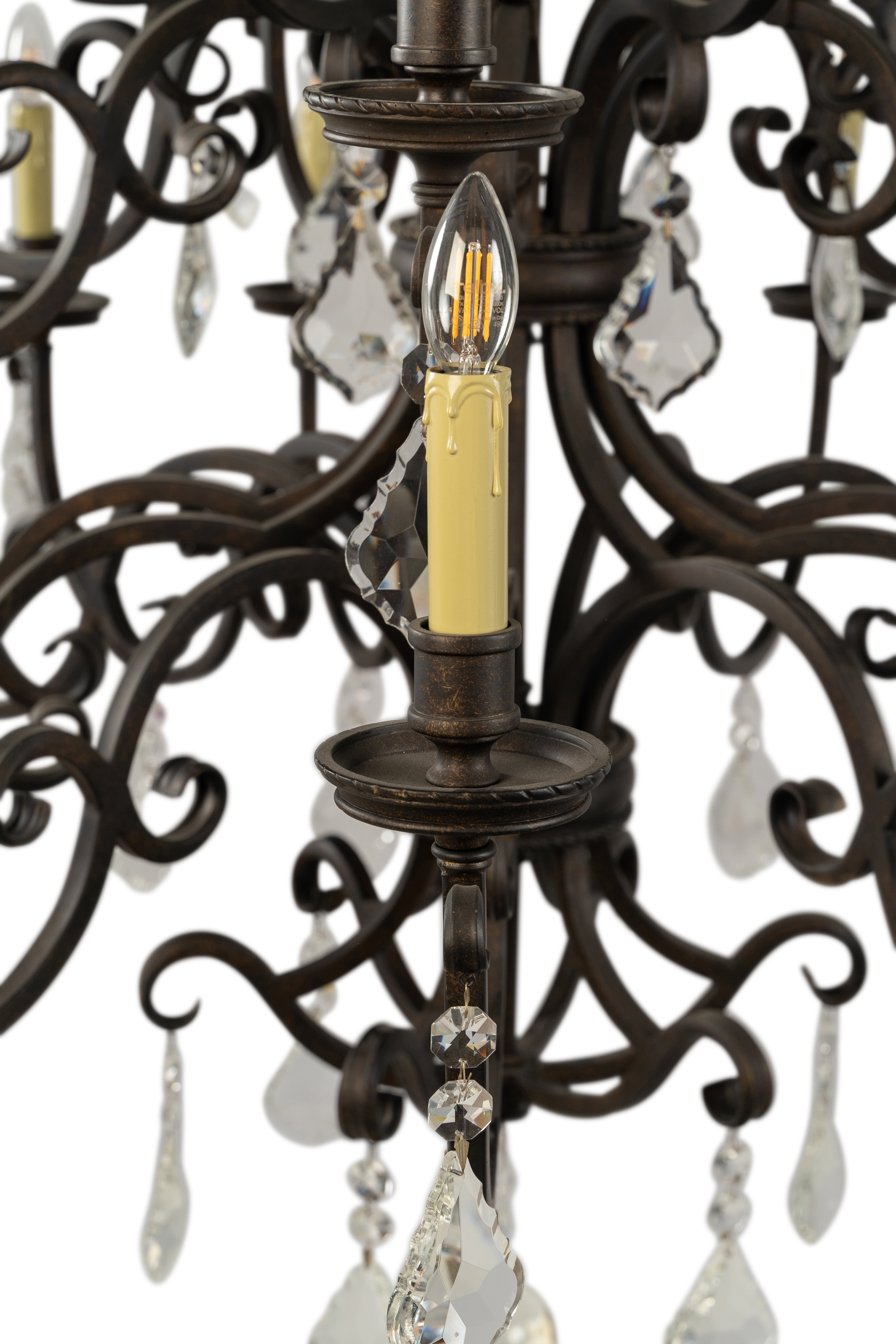 Louis 15th 24 Light Crystal Chandelier Bronze - 1000292