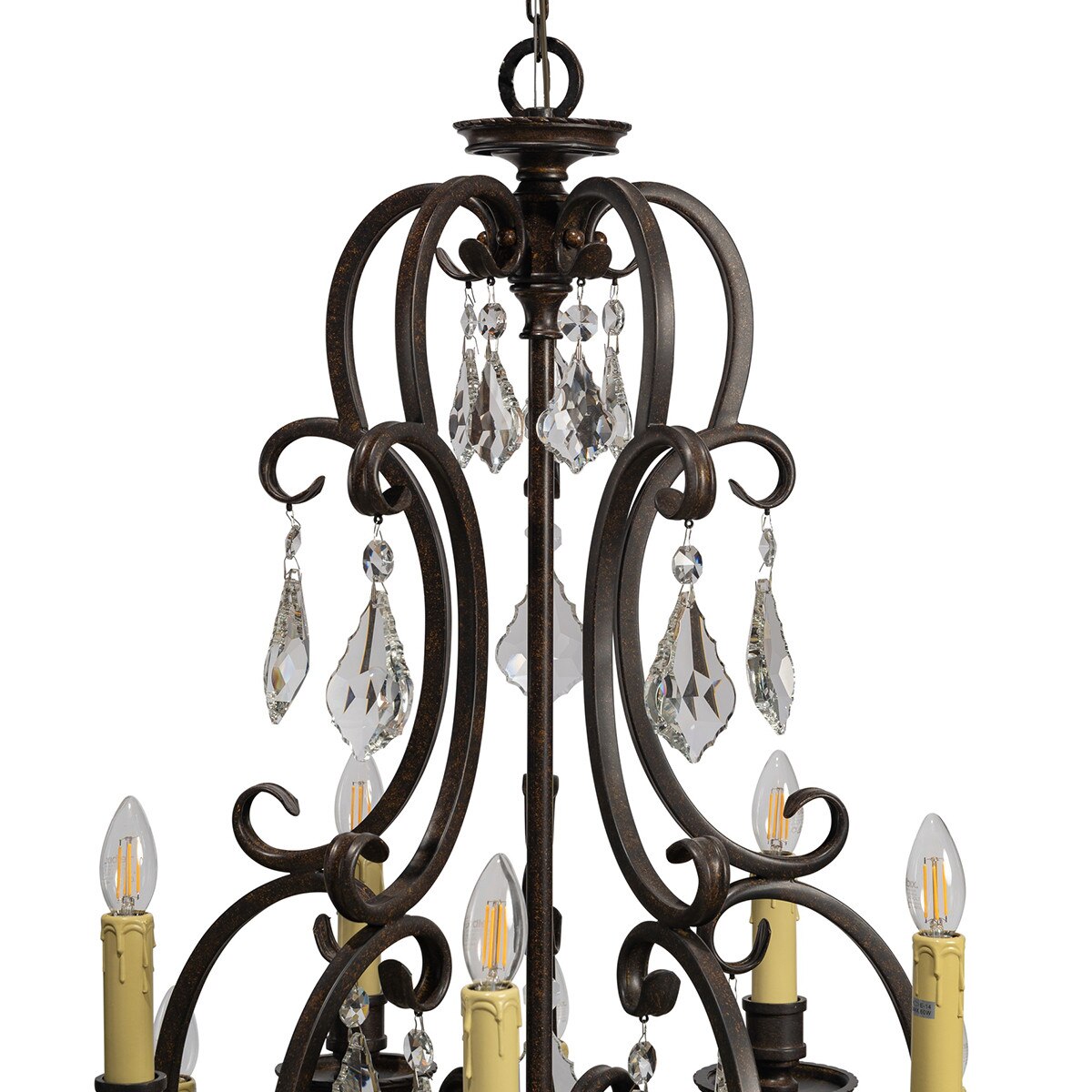 Louis 15th 15 Light Crystal Chandelier Bronze - 1000294