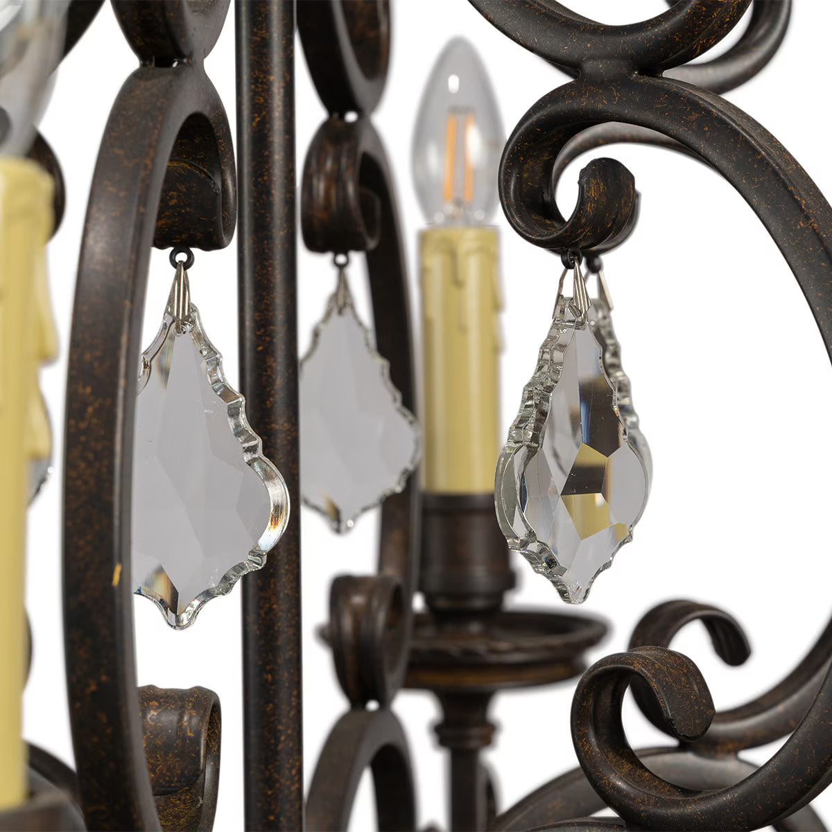 Louis 15th 6 Light Crystal Chandelier Bronze - 1000297