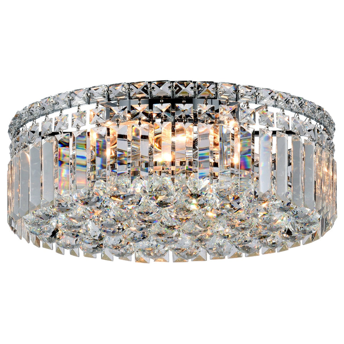Rotondo Medium 5 Light Crystal Flush Mount Chrome - 1000426