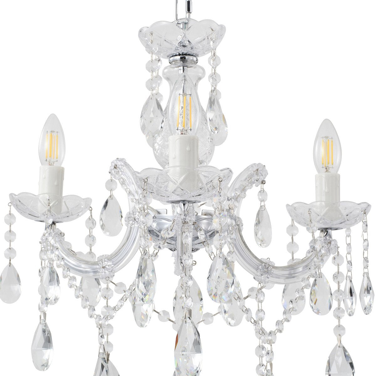 Zurich 3 Light Crystal Chandelier Chrome - 1000606