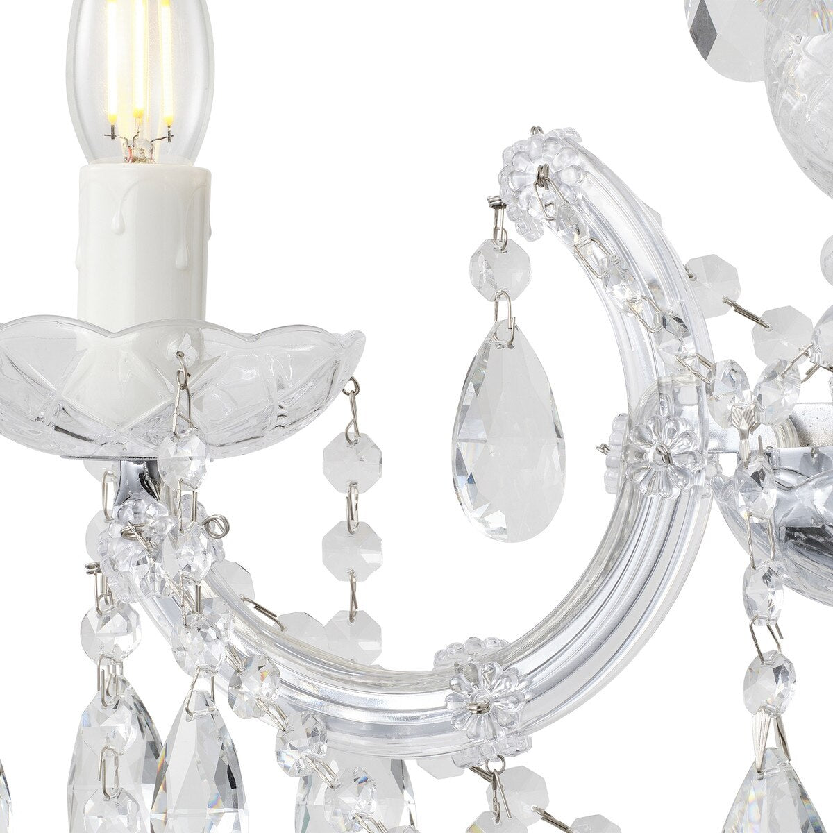Zurich 3 Light Crystal Chandelier Chrome - 1000606