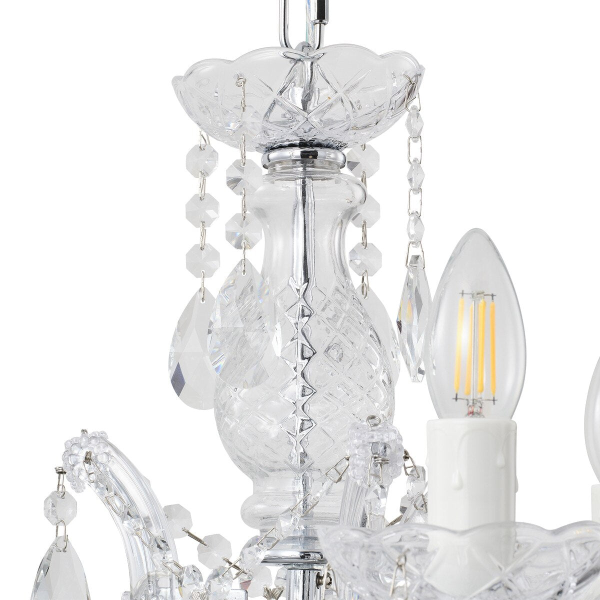 Zurich 3 Light Crystal Chandelier Chrome - 1000606