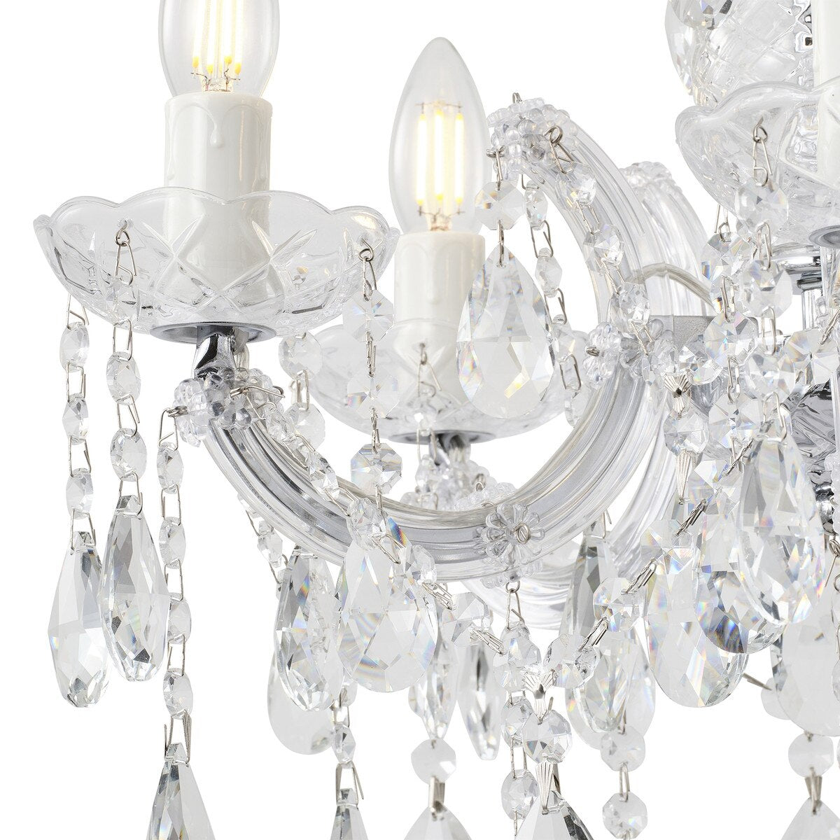 Zurich 5 Light Crystal Chandelier Chrome - 1000607