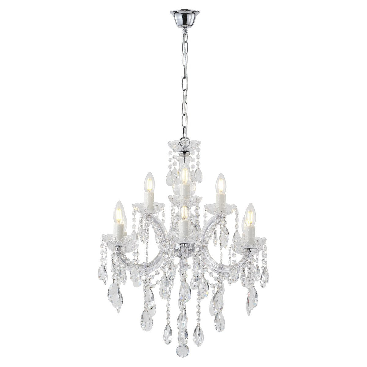 Zurich 9 Light Crystal Chandelier Chrome - 1000608