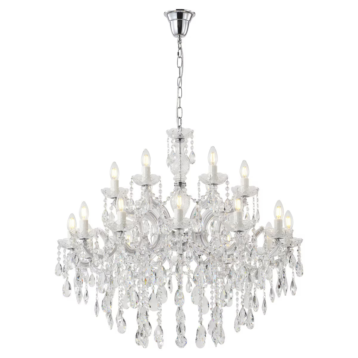 Zurich 18 Light Crystal Chandelier Chrome - 1000609