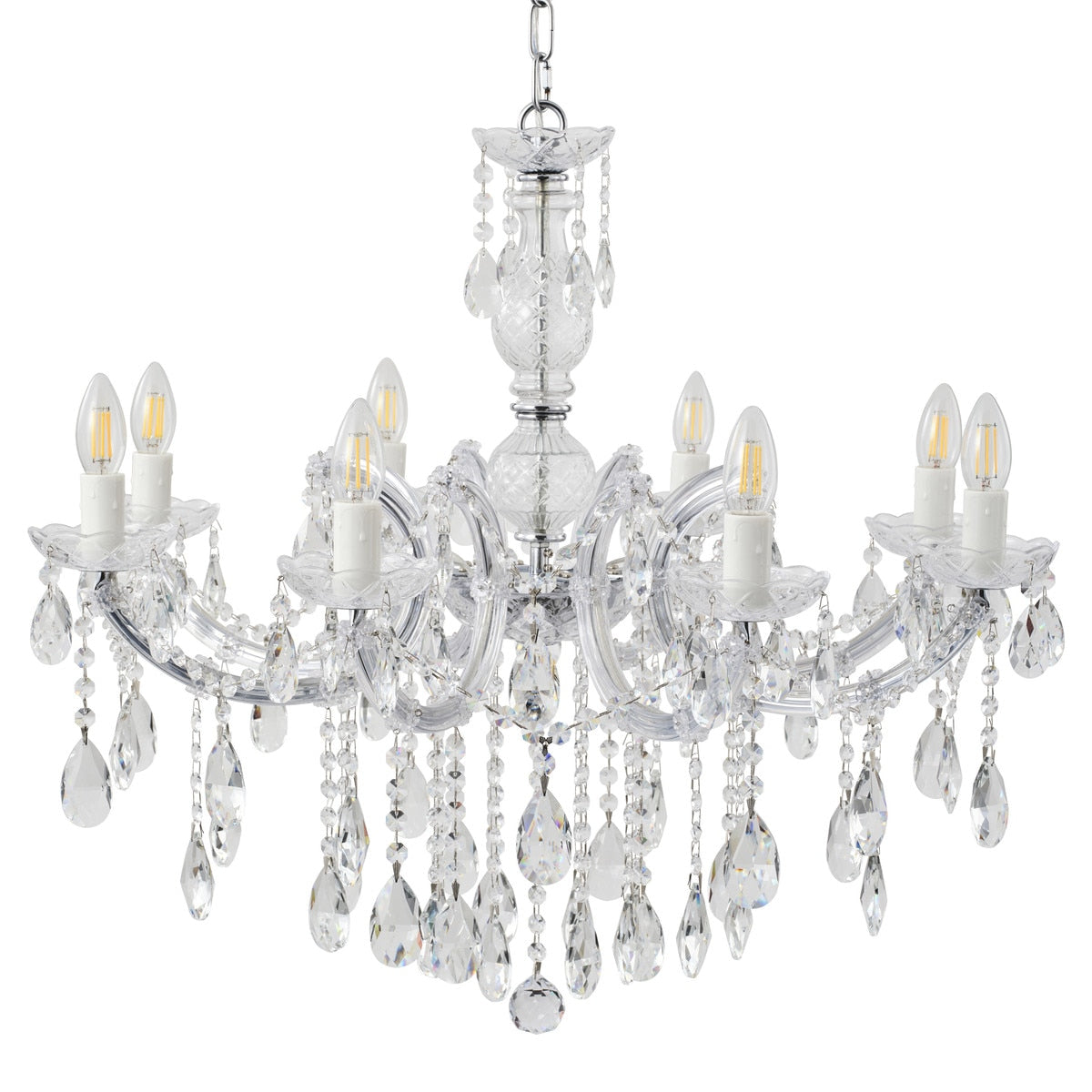 Zurich Chandelier 8 Lights Chrome Aluminium - 1000617