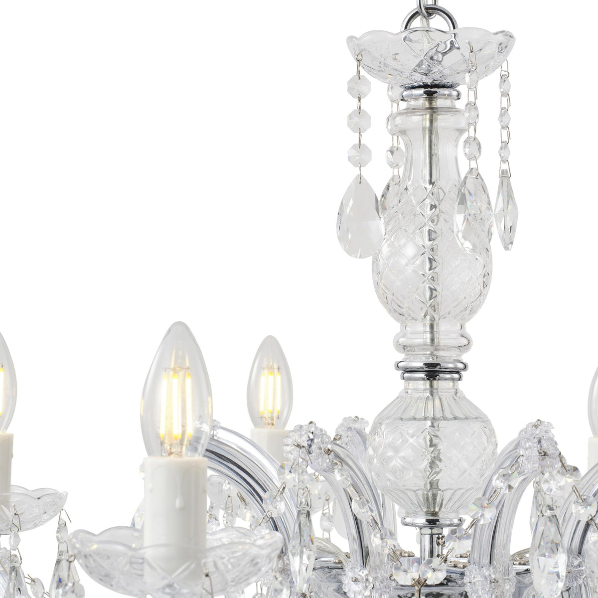 Zurich Chandelier 8 Lights Chrome Aluminium - 1000617