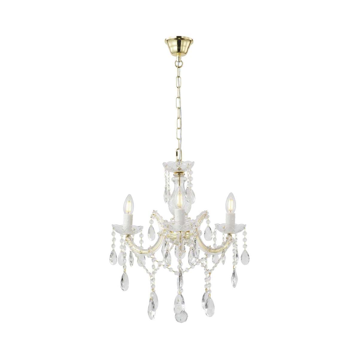Zurich Chandelier 3 Lights Gold Aluminium - 1000623