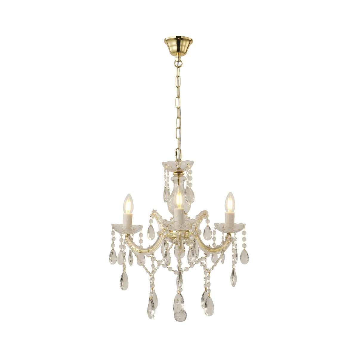 Zurich Chandelier 3 Lights Gold Aluminium - 1000623