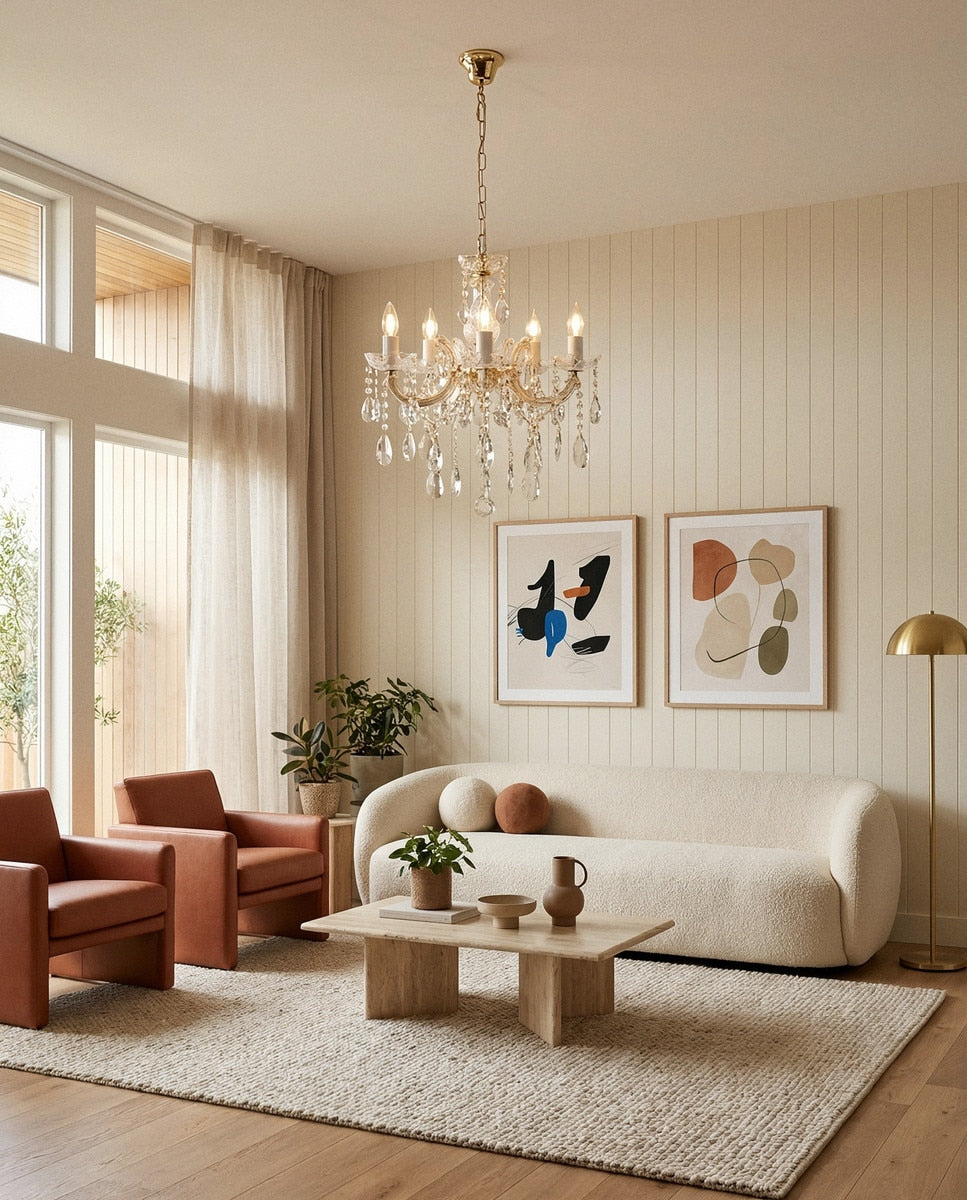 Zurich Chandelier 5 Lights Gold Aluminium - 1000624