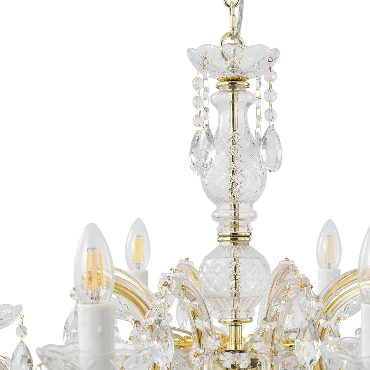 Zurich Chandelier 8 Lights Gold Aluminium - 1000625