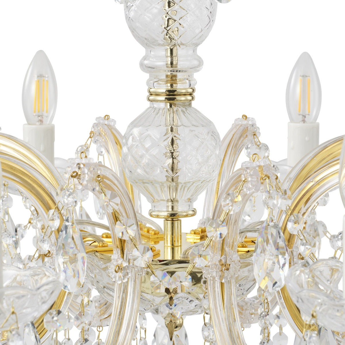 Zurich Chandelier 8 Lights Gold Aluminium - 1000625