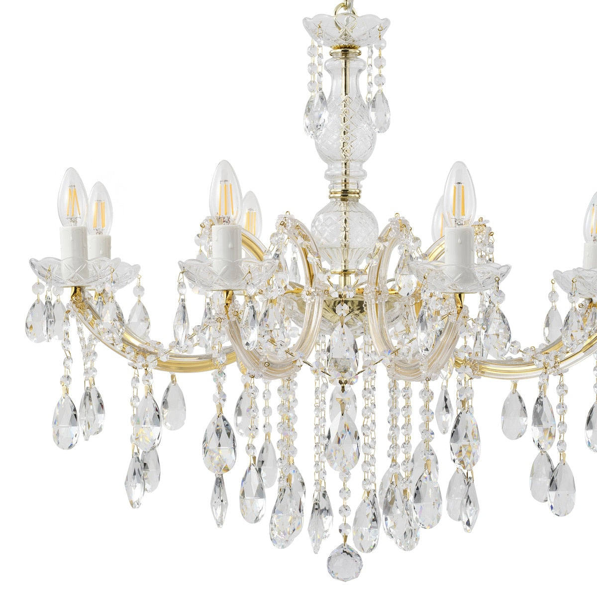 Zurich Chandelier 8 Lights Gold Aluminium - 1000625