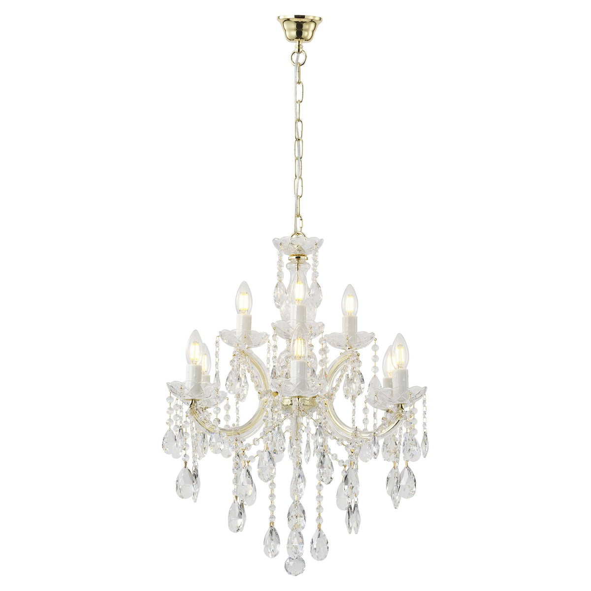 Zurich Chandelier 9 Lights Gold Aluminium - 1000626