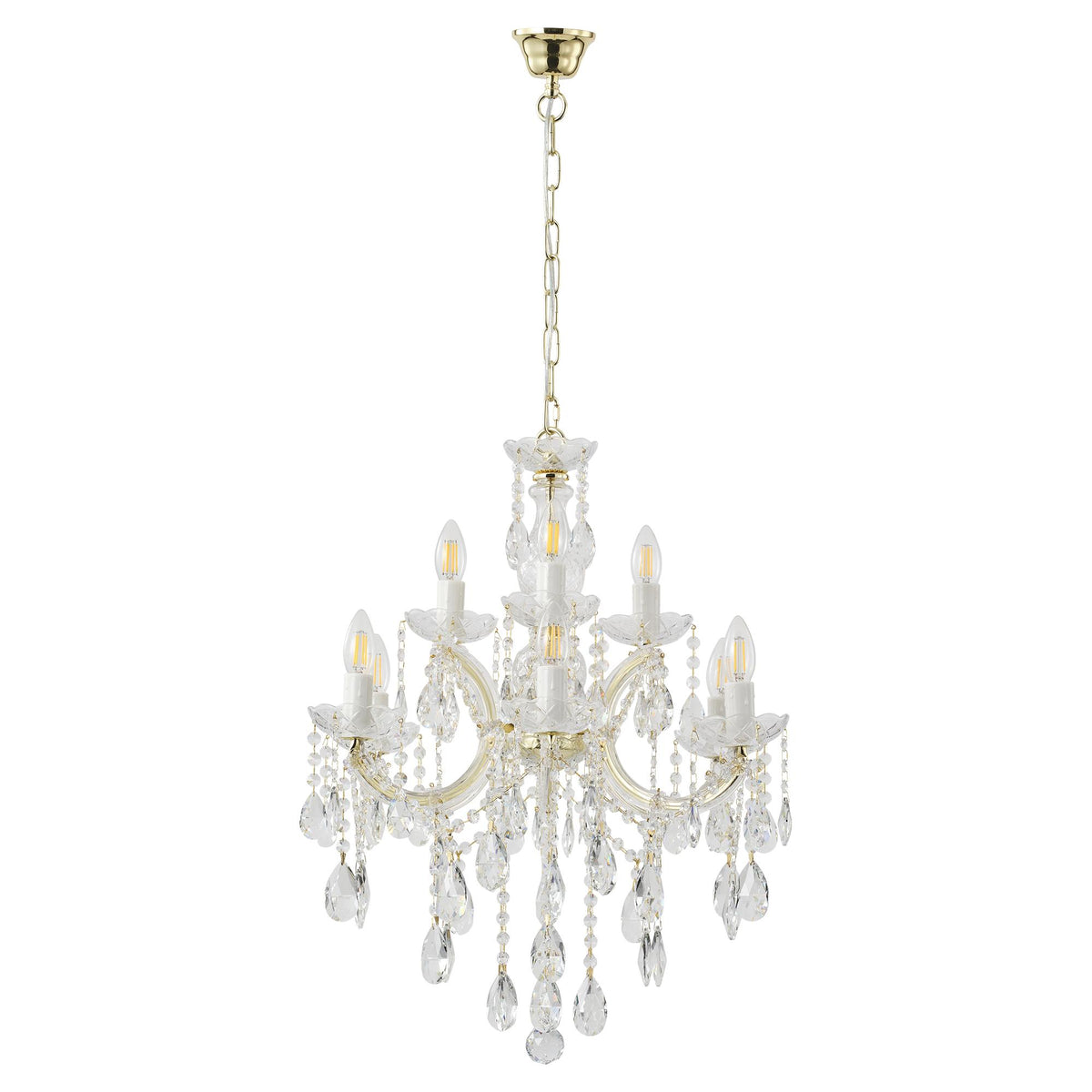 Zurich Chandelier 9 Lights Gold Aluminium - 1000626