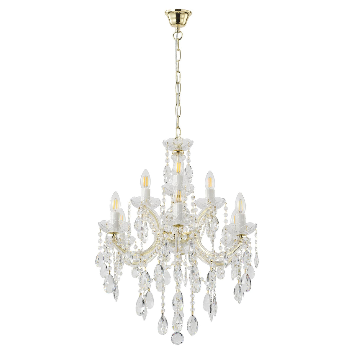 Zurich Chandelier 9 Lights Gold Aluminium - 1000626