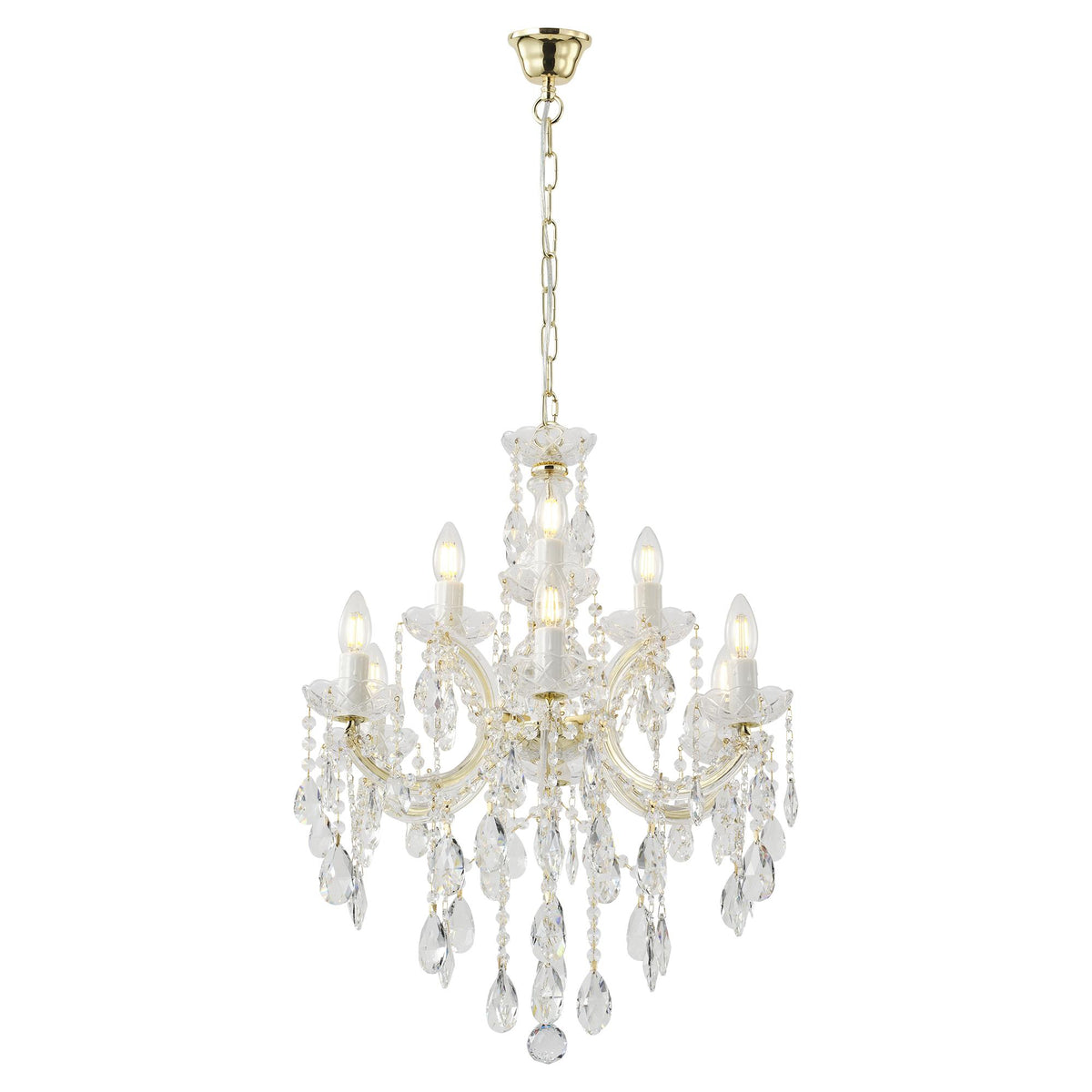 Zurich Chandelier 9 Lights Gold Aluminium - 1000626