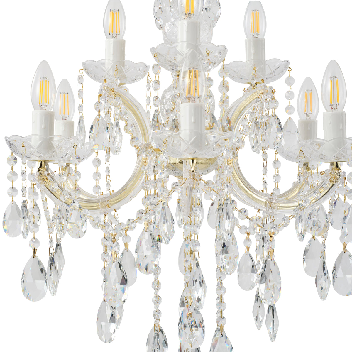 Zurich Chandelier 9 Lights Gold Aluminium - 1000626