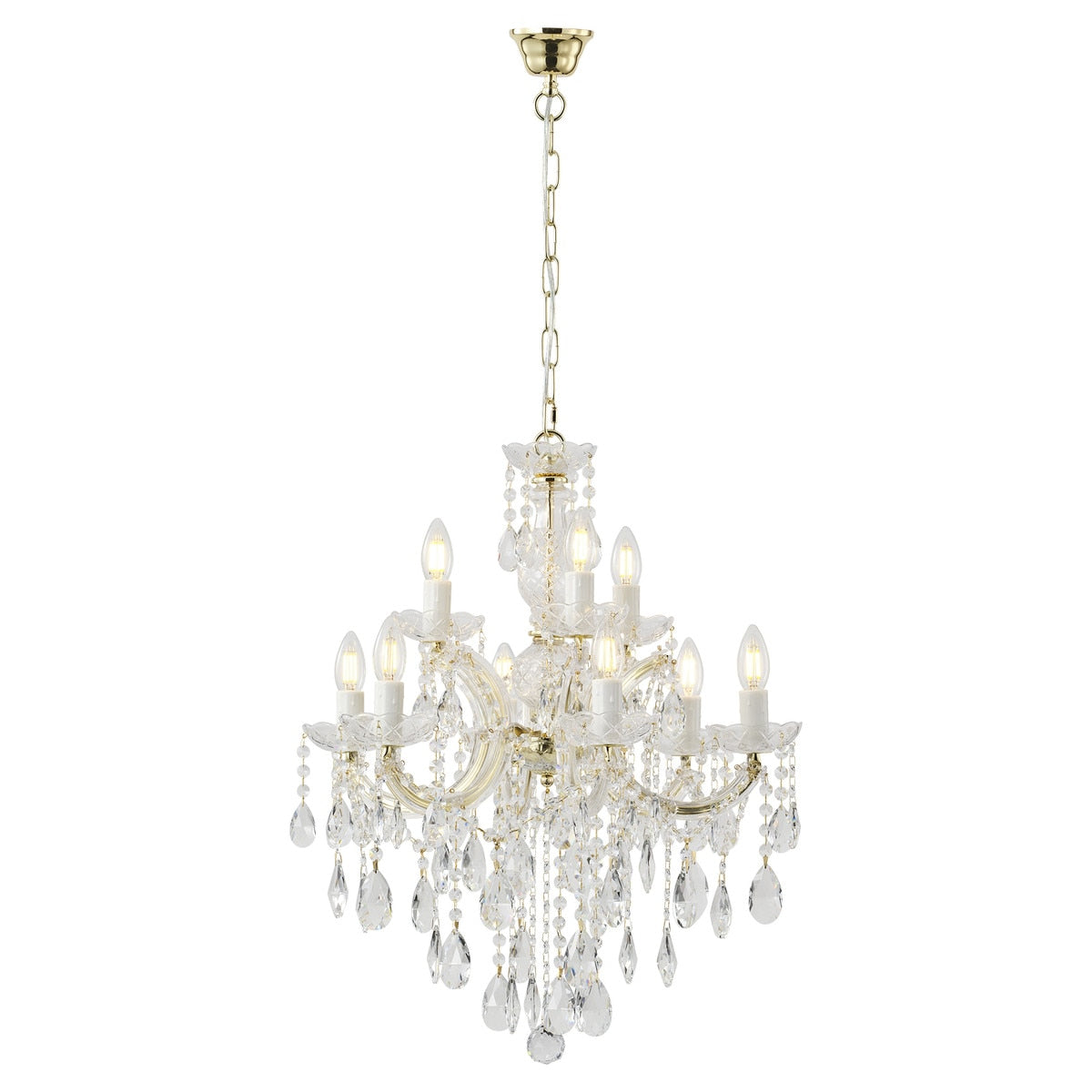 Zurich Chandelier 9 Lights Gold Aluminium - 1000626