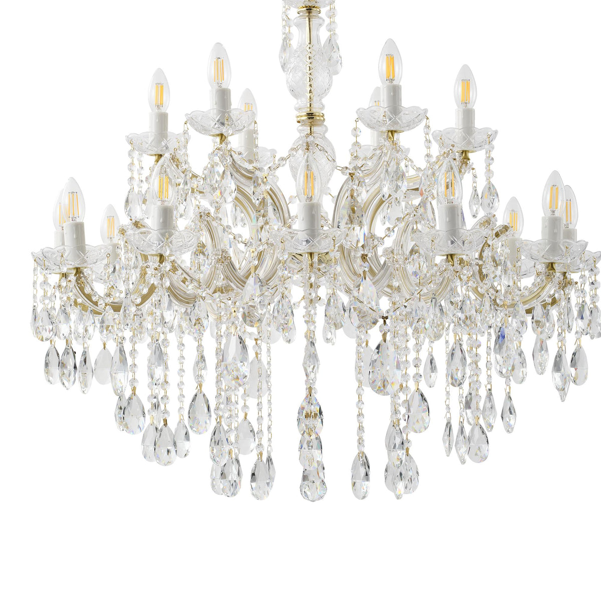 Zurich Chandelier 18 Lights Gold Aluminium - 1000627